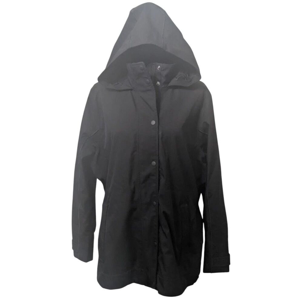 Rainout Sutro-Women's Black Hooded Rain Jacket